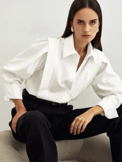 COMMENSE Fair And Square Button Down Shirt* Blouses & Shirts|Tops