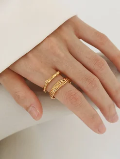 COMMENSE Fashionable Metal Line Open Ring* Rings & Bracelets|Accessories