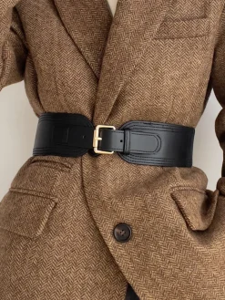 COMMENSE Faux Leather Buckle Corset Belt* Belts & Chain|Accessories