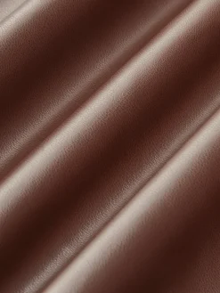 COMMENSE Faux Leather One-Shoulder Zipper Tank Dress* Dresses