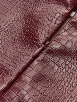 COMMENSE Faux Leather Textured Mini Skirt* Skirts|Bottoms