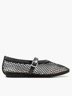 COMMENSE Fishnet Ballet Flats* Shoes|Accessories