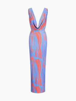 COMMENSE Flaming Passions Cowl Neck Long Dress* Casual Dresses|Cocktail & Party Dresses