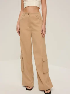 COMMENSE Flap Pockets Wide-Leg Pants* Pants|Bottoms