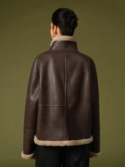 COMMENSE Fleecing PU Leather Warm Jackets* Outerwear|Jackets