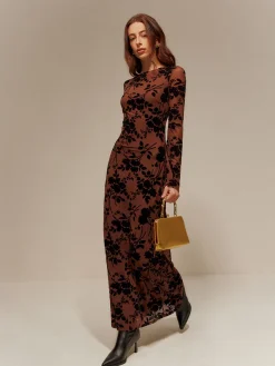 COMMENSE Flock Printed Backless Tie Dress* Cocktail & Party Dresses|Vacation Dresses
