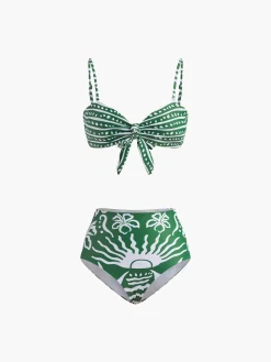 COMMENSE Floral Adjustable Strap Bikini Set* Swimwear|Tops
