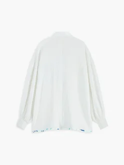 COMMENSE Floral Button Up Bishop Sleeve Shirt* Blouses & Shirts