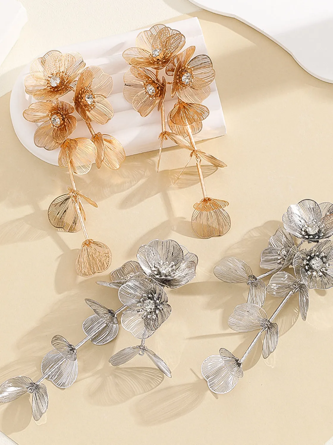 COMMENSE Floral Decor Fringed Earrings* Earrings|Accessories