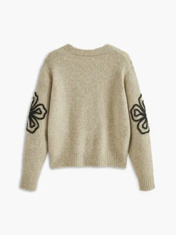 COMMENSE Floral Detail V-Neck Cardigan* Cardigans|Sweaters & Cardigans