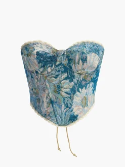 COMMENSE Floral Drawstring Corset* Corset Tops|Tops