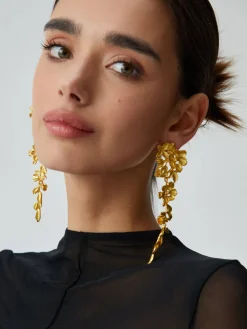 COMMENSE Floral Fringed Earrings* Earrings|Accessories
