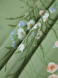 COMMENSE Floral Halter Chiffon Midi Dress* Casual Dresses|Floral Dresses