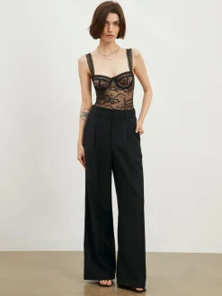 COMMENSE Floral Lace Bustier Bodysuit* Bodysuits|Bodysuits