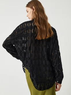 COMMENSE Floral Lace Button Up Shirt* Blouses & Shirts|Tops