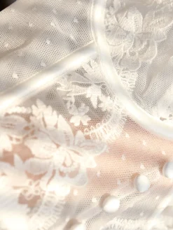 COMMENSE Floral Lace Mesh Corset Crop Top* Corset Tops|Crop Tops