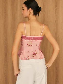 COMMENSE Floral Lace Trim Cami Top* Tank Tops & Camis|Tops