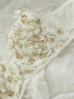 COMMENSE Floral Mesh Lace Crop Corset Top* Corset Tops|Crop Tops