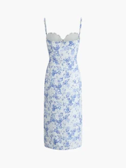 COMMENSE Floral Print Cami Midi Dress* Floral Dresses|Cocktail & Party Dresses