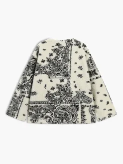 COMMENSE Floral Print Pocket Fleece Coat* Outerwear|Jackets