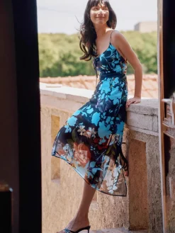 COMMENSE Floral Printed Backless Cami Dress* Floral Dresses|Vacation Dresses