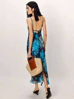 COMMENSE Floral Printed Backless Cami Dress* Floral Dresses|Vacation Dresses