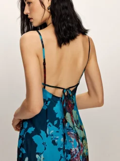 COMMENSE Floral Printed Backless Cami Dress* Floral Dresses|Vacation Dresses