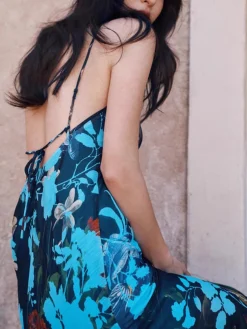 COMMENSE Floral Printed Backless Cami Dress* Floral Dresses|Vacation Dresses