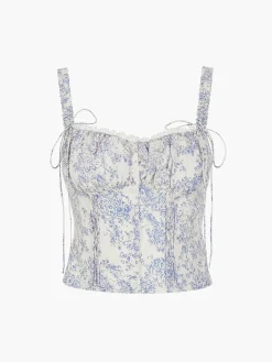 COMMENSE Floral Printed Cami Top* Tank Tops & Camis|Tops