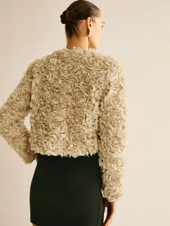 COMMENSE Flower Crew Neck Blazer* Outerwear|Blazers