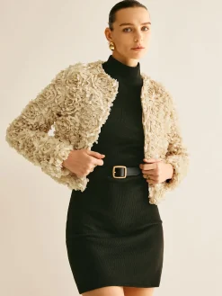COMMENSE Flower Crew Neck Blazer* Outerwear|Blazers