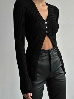 COMMENSE Free Your Mind Long Sleeve Knit Top* Sweater Tops|Sweaters & Cardigans