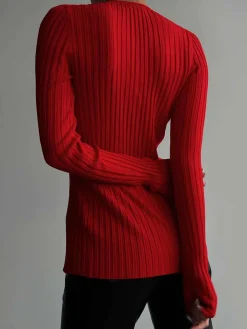 COMMENSE Free Your Mind Long Sleeve Knit Top* Sweater Tops|Sweaters & Cardigans
