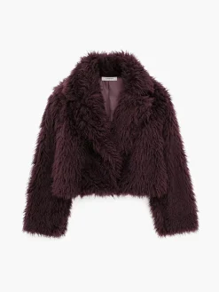 COMMENSE Fuzzy Faux Fur Short Coat* Outerwear|Coats