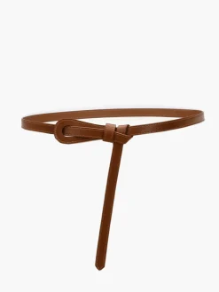 COMMENSE Genuine Leather Knotted Slim Belt* Belts & Chain|Accessories