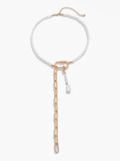 COMMENSE Geometric Chain Beaded Y-Shape Necklace* Necklaces|Accessories