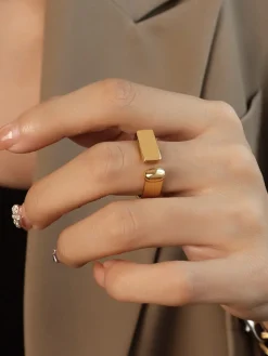 COMMENSE Geometric Open Ring* Rings & Bracelets|Accessories