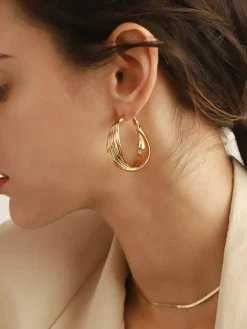 COMMENSE Geometric Metallic Earrings* Earrings|Accessories