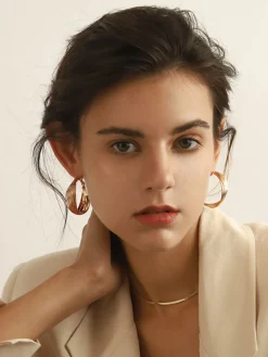 COMMENSE Geometric Metallic Earrings* Earrings|Accessories