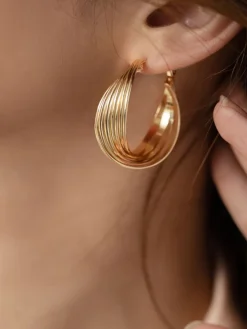 COMMENSE Geometric Metallic Earrings* Earrings|Accessories