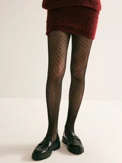 COMMENSE Geometric Micronet Tights* Socks & Tights|Accessories