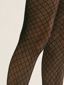 COMMENSE Geometric Micronet Tights* Socks & Tights|Accessories