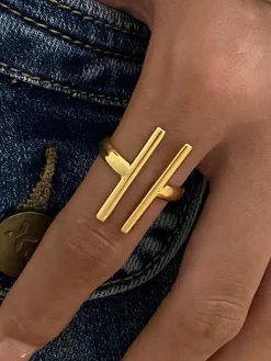 COMMENSE Geometric Open Ring* Rings & Bracelets|Accessories