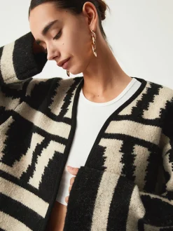 COMMENSE Geometric Print Kimono Cardigan* Cardigans|Sweaters & Cardigans