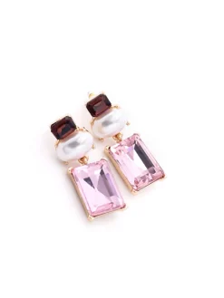 COMMENSE Geometric Rhinestone Drop Earrings* Earrings|Accessories
