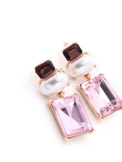 COMMENSE Geometric Rhinestone Drop Earrings* Earrings|Accessories