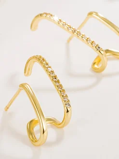 COMMENSE Geometric Zircon Ear Cuff* Earrings|Accessories