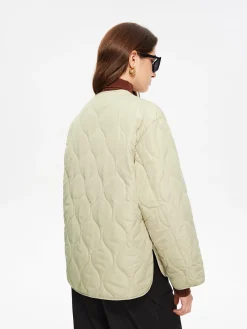 COMMENSE Geometric-Pattern Plain Winter Coat* Outerwear|Coats