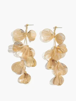 COMMENSE Ginkgo Leaves Long Dangle Earrings* Earrings|Accessories
