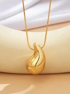 COMMENSE Glossy Comma Pendant Necklace* Necklaces|Accessories